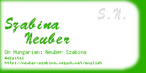 szabina neuber business card